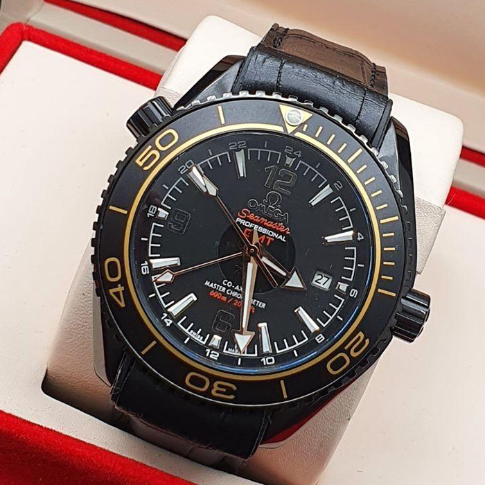 Reloj Omega Seamaster, reloj de lujo, diseño deportivo, cerámica, hombre